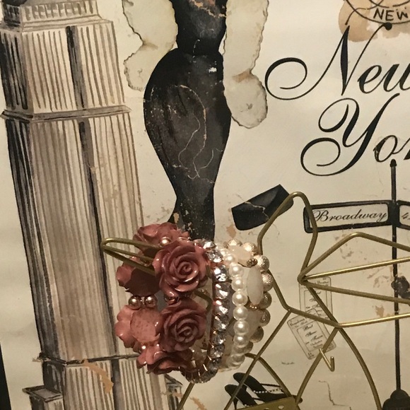 New 5 Piece Fashion Stretch Bracelet Set Mauve - Picture 15 of 16